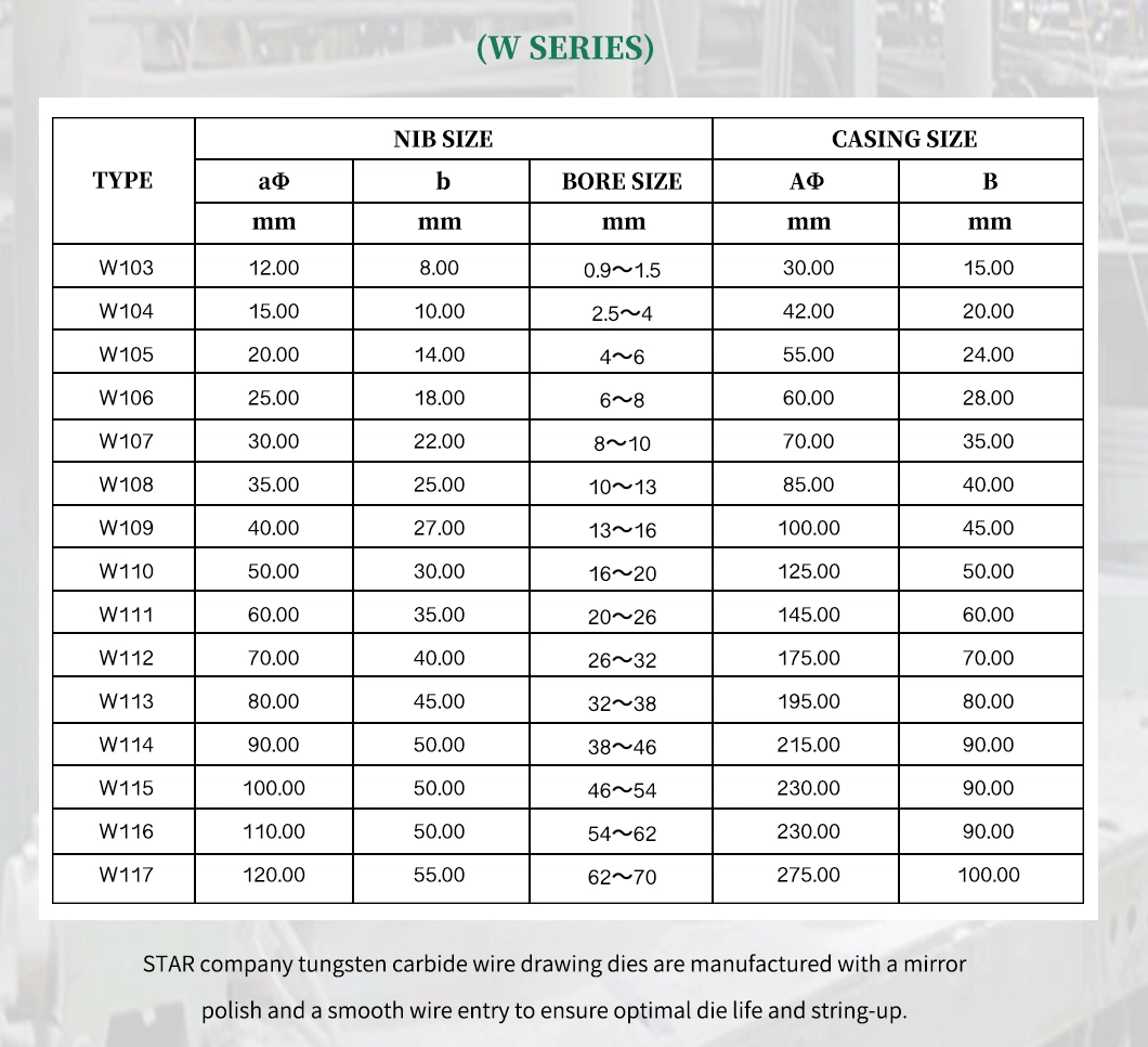 Tc Tungsten Carbide Wire Drawing Dies for Drawing Low Carbon Wire